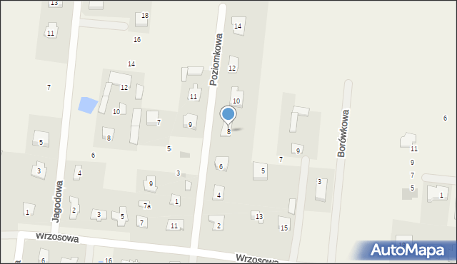 Brwilno, Poziomkowa, 8, mapa Brwilno