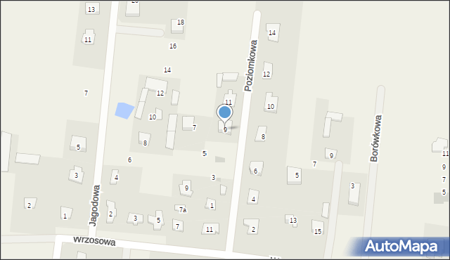 Brwilno, Poziomkowa, 9, mapa Brwilno