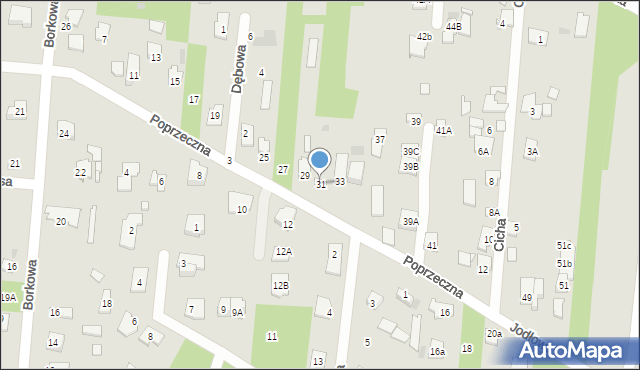 Brwinów, Poprzeczna, 31, mapa Brwinów