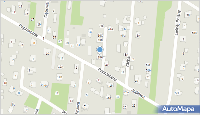 Brwinów, Poprzeczna, 39A, mapa Brwinów