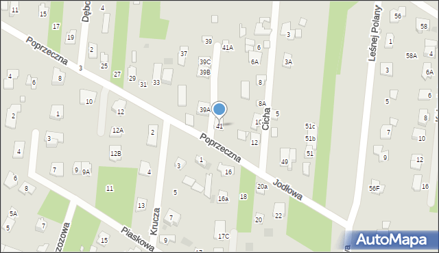 Brwinów, Poprzeczna, 41, mapa Brwinów