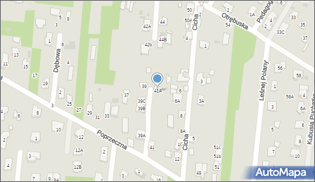 Brwinów, Poprzeczna, 41A, mapa Brwinów