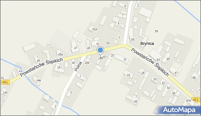 Brynica, Powstańców Śląskich, 18b, mapa Brynica