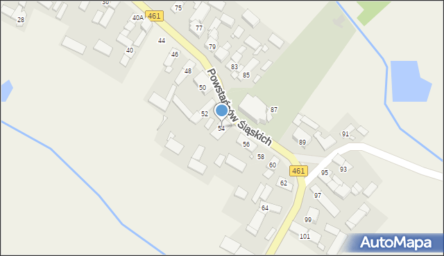 Brynica, Powstańców Śląskich, 54, mapa Brynica