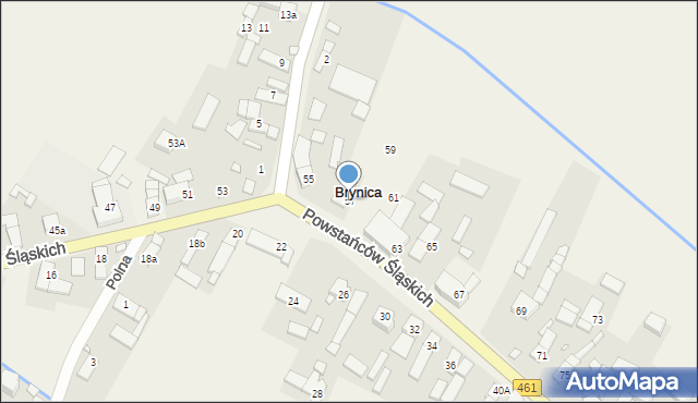 Brynica, Powstańców Śląskich, 57, mapa Brynica