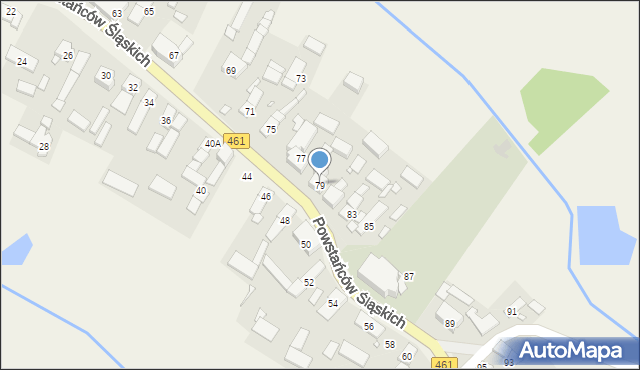 Brynica, Powstańców Śląskich, 79, mapa Brynica