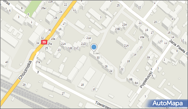 Brzeg, Popiełuszki Jerzego, bł. ks., 32, mapa Brzeg