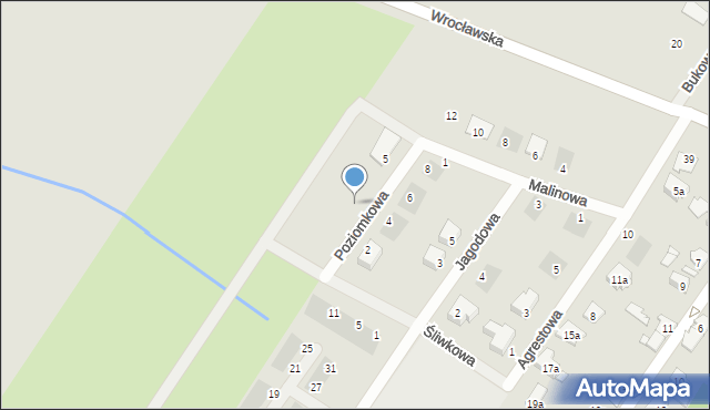 Brzeg, Poziomkowa, 3, mapa Brzeg