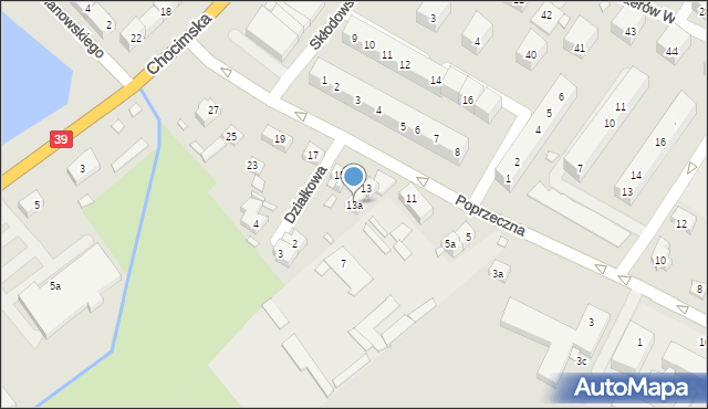 Brzeg, Poprzeczna, 13a, mapa Brzeg