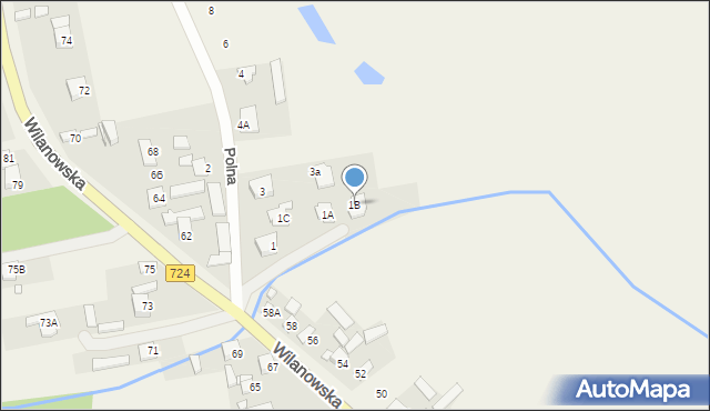 Brześce, Polna, 1B, mapa Brześce
