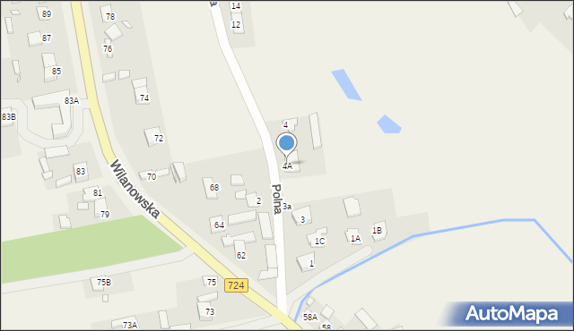 Brześce, Polna, 4A, mapa Brześce