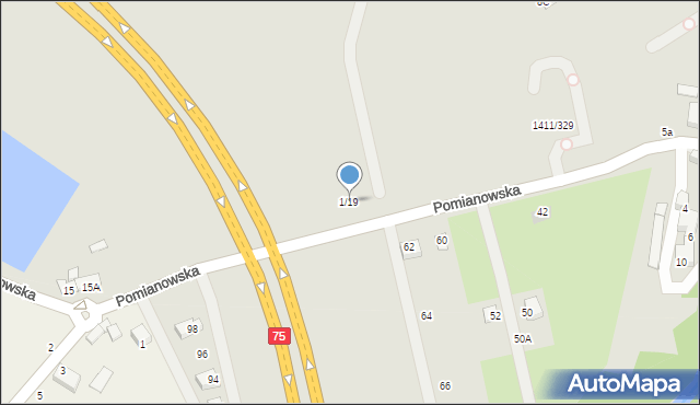 Brzesko, Pomianowska, 1/19, mapa Brzesko