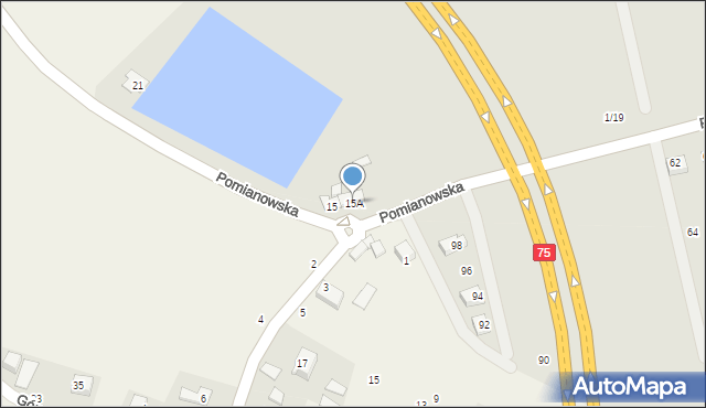 Brzesko, Pomianowska, 15A, mapa Brzesko