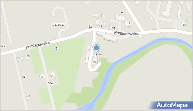 Brzesko, Pomianowska, 6, mapa Brzesko