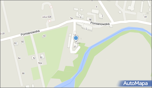 Brzesko, Pomianowska, 8, mapa Brzesko