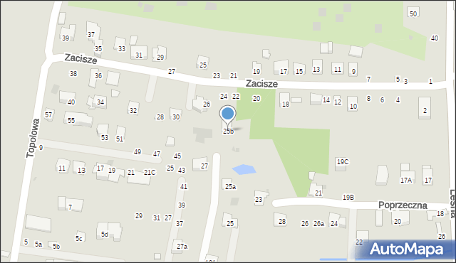 Brzesko, Poprzeczna, 25b, mapa Brzesko