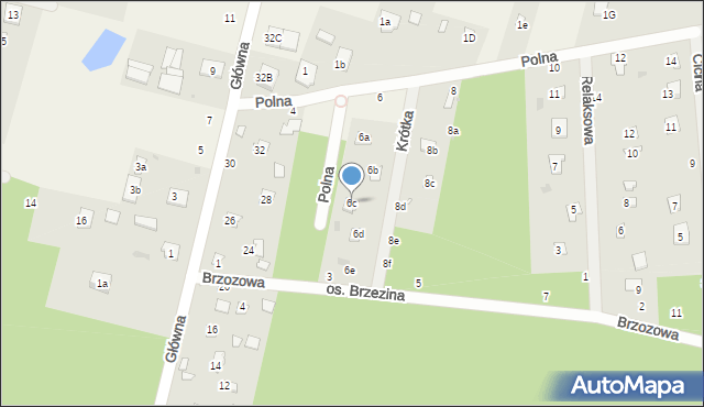 Brzeźce, Polna, 6c, mapa Brzeźce