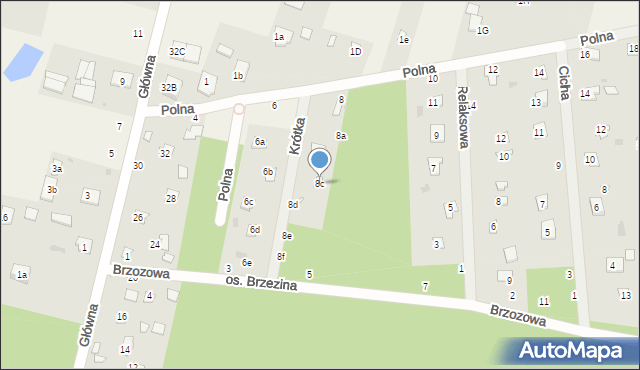 Brzeźce, Polna, 8c, mapa Brzeźce