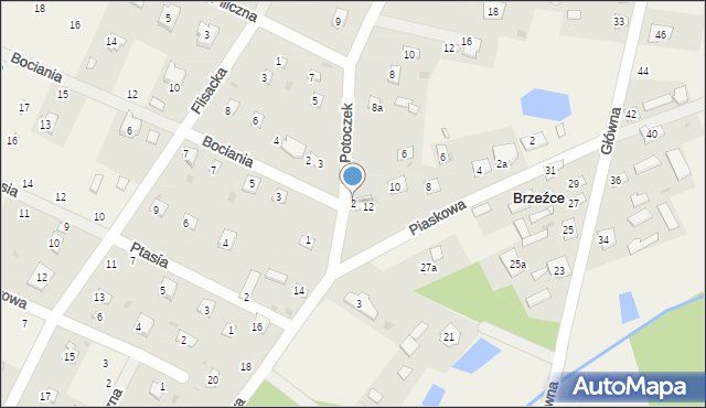 Brzeźce, Potoczek, 2, mapa Brzeźce