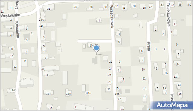 Brzezia Łąka, Porzeczkowa, 20, mapa Brzezia Łąka