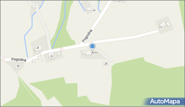 Brzezinka, Pogodna, 27, mapa Brzezinka
