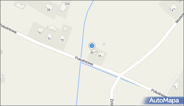 Brzeźnica, Południowa, 63, mapa Brzeźnica