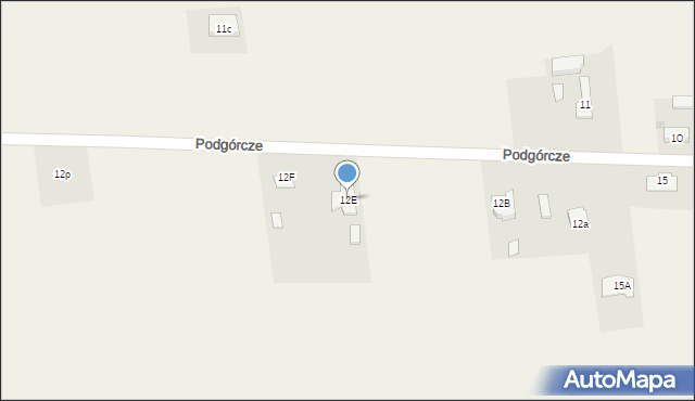 Brzeźno, Podgórcze, 12E, mapa Brzeźno