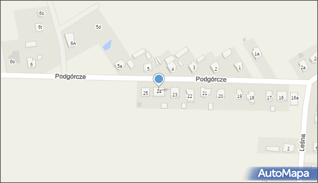 Brzeźno, Podgórcze, 24, mapa Brzeźno