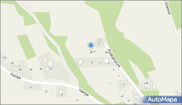 Brzoskwinia, Podkamycze, 19, mapa Brzoskwinia