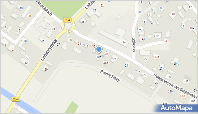 Brzoza, Powstańców Wielkopolskich, 30a, mapa Brzoza