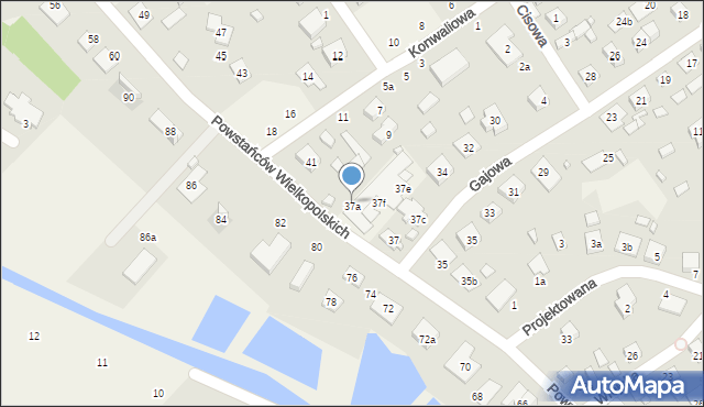 Brzoza, Powstańców Wielkopolskich, 39, mapa Brzoza