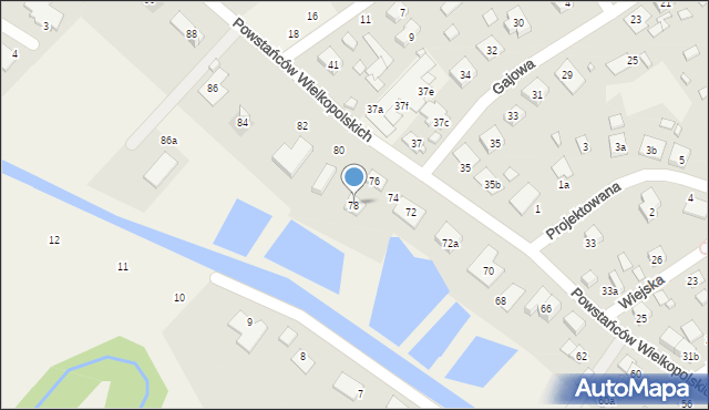 Brzoza, Powstańców Wielkopolskich, 78, mapa Brzoza