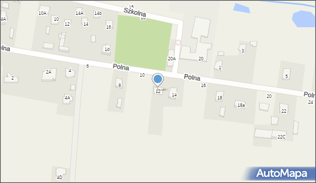 Brzóze, Polna, 12, mapa Brzóze