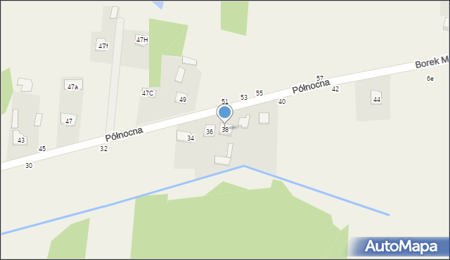 Brzóze, Północna, 38, mapa Brzóze