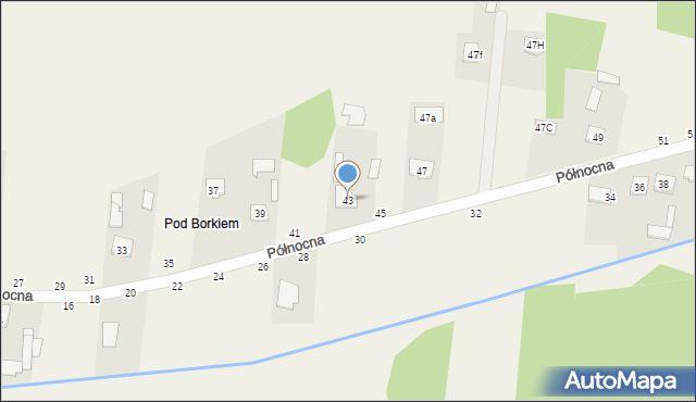 Brzóze, Północna, 43, mapa Brzóze