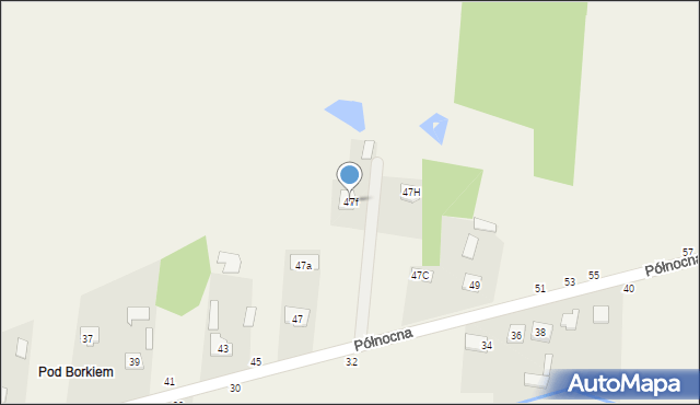 Brzóze, Północna, 47f, mapa Brzóze