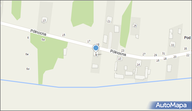 Brzóze, Północna, 8, mapa Brzóze