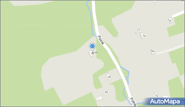 Brzozów, Polna, 38, mapa Brzozów