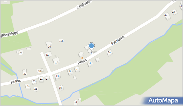 Brzozów, Polna, 6, mapa Brzozów