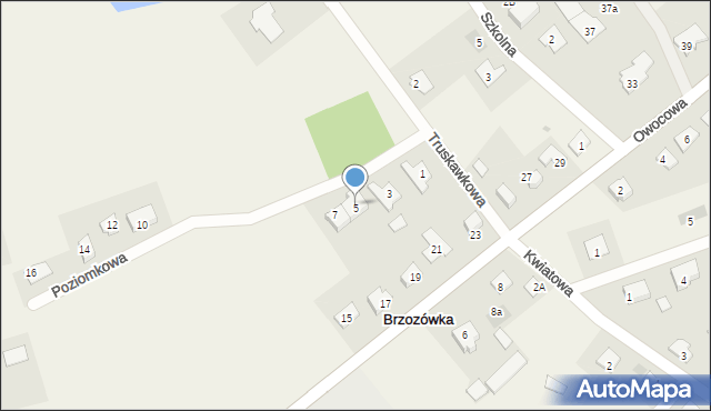 Brzozówka, Poziomkowa, 5, mapa Brzozówka