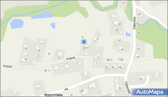 Brzyczyna, Polna, 12, mapa Brzyczyna