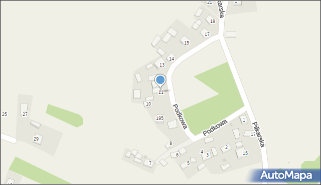 Bucze, Podkowa, 11, mapa Bucze