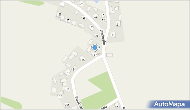 Bucze, Podkowa, 17, mapa Bucze