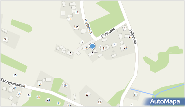 Bucze, Podkowa, 5, mapa Bucze