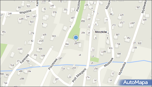 Buczkowice, Pod Akacjami, 16C, mapa Buczkowice