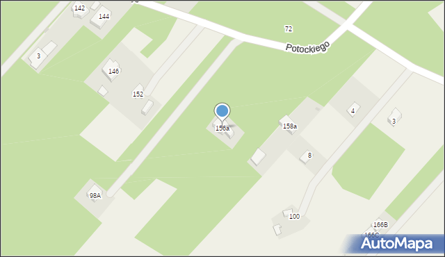 Budy-Grzybek, Potockiego, 156a, mapa Budy-Grzybek