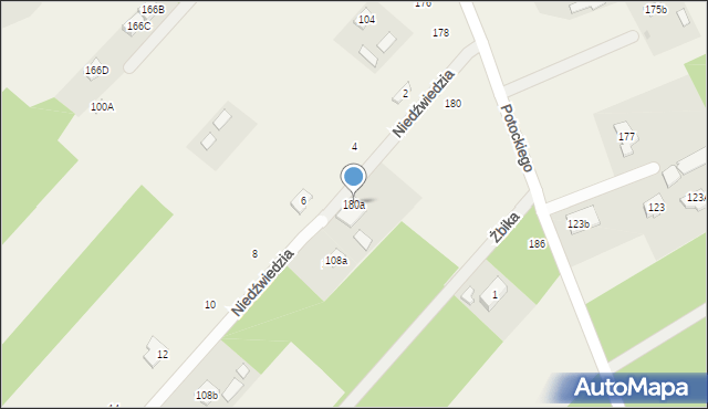 Budy-Grzybek, Potockiego, 180a, mapa Budy-Grzybek