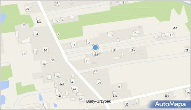 Budy-Grzybek, Potockiego, 21a, mapa Budy-Grzybek