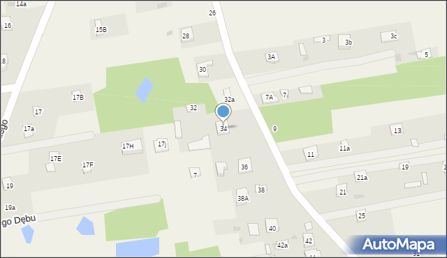 Budy-Grzybek, Potockiego, 34, mapa Budy-Grzybek