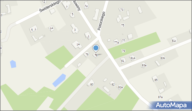 Budy-Grzybek, Potockiego, 78, mapa Budy-Grzybek